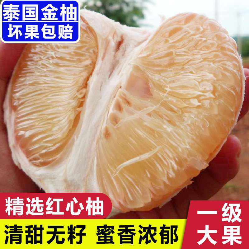 泰国金柚应季新鲜水果红心柚子包邮2/3个装红心蜜柚红肉蜜柚